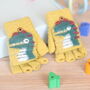 Kids’ 'DinoRex' Flip Over Mitten Cap Gloves – Soft Fuzzy Yarn Knit, thumbnail 9 of 12