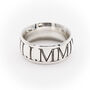 Roman Numerals 10mm Wide Personalised Silver Ring, thumbnail 4 of 7