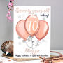 Personalised Balloons Relation 70th Birthday Card, thumbnail 2 of 9