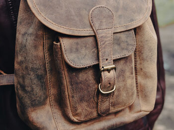 Vintage Style Small Handmade Leather Backpack, 2 of 12
