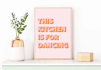 Multicolour Kitchen Dancing Print, 4 of 5