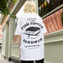 Fish Finger Sandwich Graphic T Shirt In White, thumbnail 1 of 5