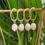 Baroque Pearl Hoops In Gold And Silver, thumbnail 5 of 7