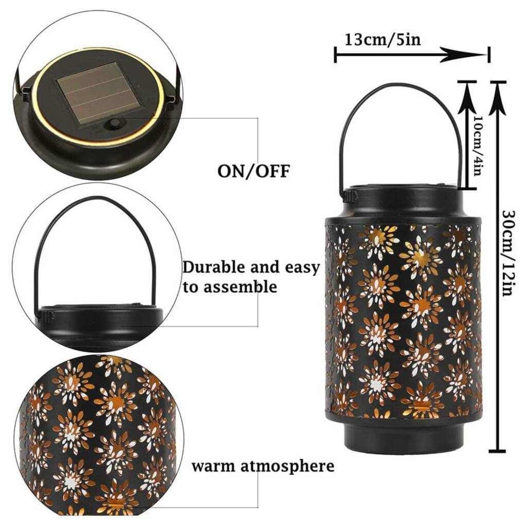 Two Pack Flower Pattern Solar Light Hanging Lamp By Momentum