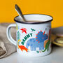 Personalised Children's Dinosaur Enamel Mug, thumbnail 4 of 11