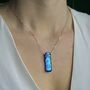 Blue Green Colour Changing Glass Necklace, thumbnail 1 of 12