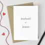 Personalised Couple Heart Anniversary Card, thumbnail 2 of 3