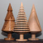 Set Of Three Handmade Wooden Christmas Tree Ornaments, thumbnail 2 of 7