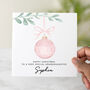 Personalised Bauble Christmas Card For Girls, thumbnail 2 of 4