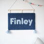 Dusky Blue Personalised Wall Art For Baby's Nursery, thumbnail 1 of 5