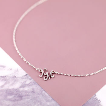 Couples Sterling Silver Initial Necklace, 11 of 11