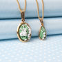 Hand Painted Lily Of The Valley Pendant Necklace, thumbnail 2 of 7