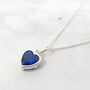 Mini Heart Sapphire September Birthstone Necklace, thumbnail 1 of 4
