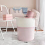 Pink Cotton Rope Basket Nursery Room Storage Hamper, thumbnail 2 of 6