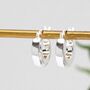 Sterling Silver Square Tube Hoop Earrings, thumbnail 2 of 6
