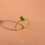 Baguette Ring Non Tarnish, thumbnail 1 of 4