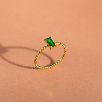 Baguette Ring Non Tarnish, 3 of 5