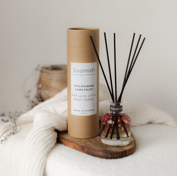Rich Rhubarb And Ripe Fruits Botanical Reed Diffuser, 3 of 7