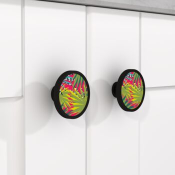 Colourful Tropical Patterned Cupboard Cabinet Knobs, 3 of 9