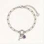 Charm Builder™ Silver Paperclip Chain Clasp Charm Bracelet, thumbnail 2 of 12
