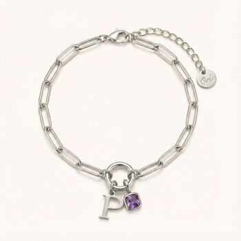 Charm Builder™ Silver Paperclip Chain Clasp Charm Bracelet, 2 of 12