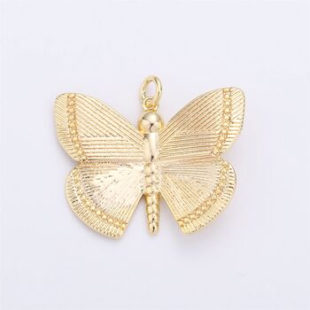 18ct Gold Plated Dainty Butterfly Charm Necklace, 3 of 5