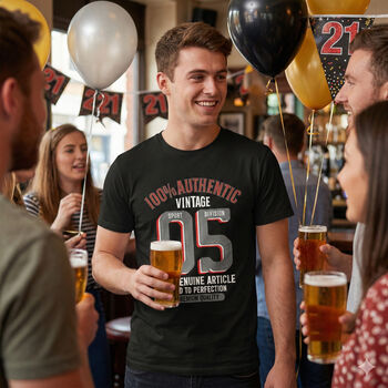 'Authentic Vintage 2005' 21st Birthday Gift T Shirt, 7 of 11