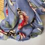 Thistle Print Scarf In Denim Blue, thumbnail 3 of 3