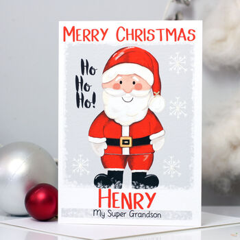 Personalised Santa Christmas Card, 5 of 11