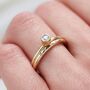 9ct Gold Emerald And Diamond Personalised Wedding Ring, thumbnail 5 of 8