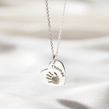 Personalised Handprint Or Footprint Charm Necklace, 3 of 8
