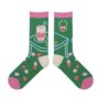 Milkshake Illustration Mid Calf Length Socks, thumbnail 2 of 3