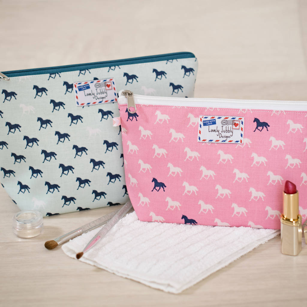 Horse Pony Horses Gift Makeup Toiletry Wash Bag By Lovely Jubbly