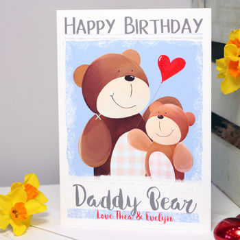 Personalised Daddy Papa Bear Birthday Card, 3 of 10