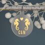 Couples Personalised Seahorse Christmas Tree Decoration 34 Colours, thumbnail 1 of 11