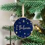 I Believe Enamel Christmas Tree Decoration, thumbnail 6 of 9