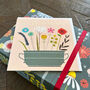 Silver Foiled Bunch Of Flowers Birthday Card, thumbnail 4 of 5