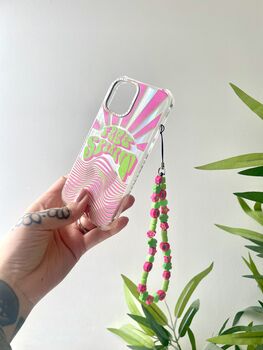 Green And Pink Mobile Phone Charm Strap, 2 of 5