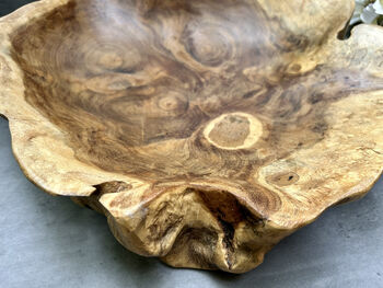 40cm Handmade Wooden Root Bowl – Balinese Gamal Wood, 10 of 12