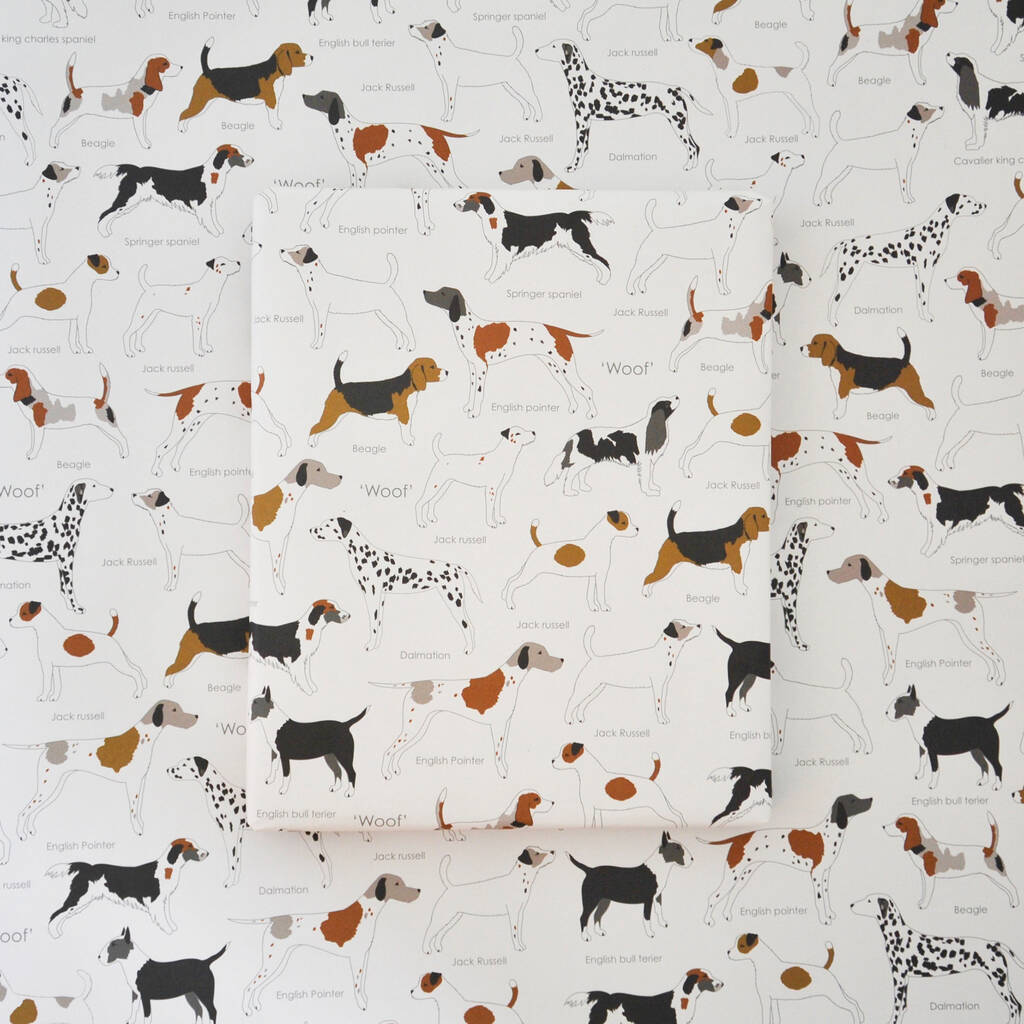 Dog Print Wrapping Paper By Elvira Van Vredenburgh Designs
