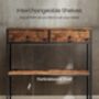Narrow Console Table Three Tier Fabric Drawer Table, thumbnail 4 of 7