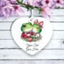Personalised Cute Animal Couple Frogs Decoration, thumbnail 2 of 2