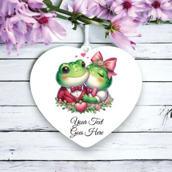 Personalised Cute Animal Couple Frogs Decoration, 2 of 2