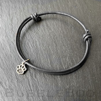 Paw Charm Bracelet. Solid Sterling Silver Charm, 4 of 10