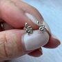 925 Sterling Silver Studs Snake Mini Earrings, Goth, thumbnail 4 of 6