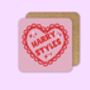 Harry Styles Heart Coaster, thumbnail 1 of 5