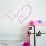 Personalised Name Heart Wall Sticker, thumbnail 1 of 5