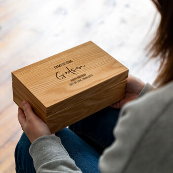 Personalised Keepsake Box Gift For Goddaughter Or Godson, 2 of 4