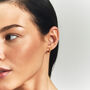 Cute Gold Glittering Cosmic Star Hoop Earrings Set Of Two, thumbnail 4 of 6