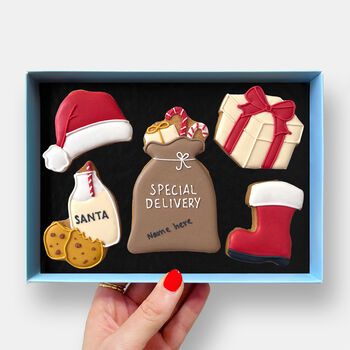 Personalised Special Delivery Christmas Letterbox Iced Cookies, 2 of 11